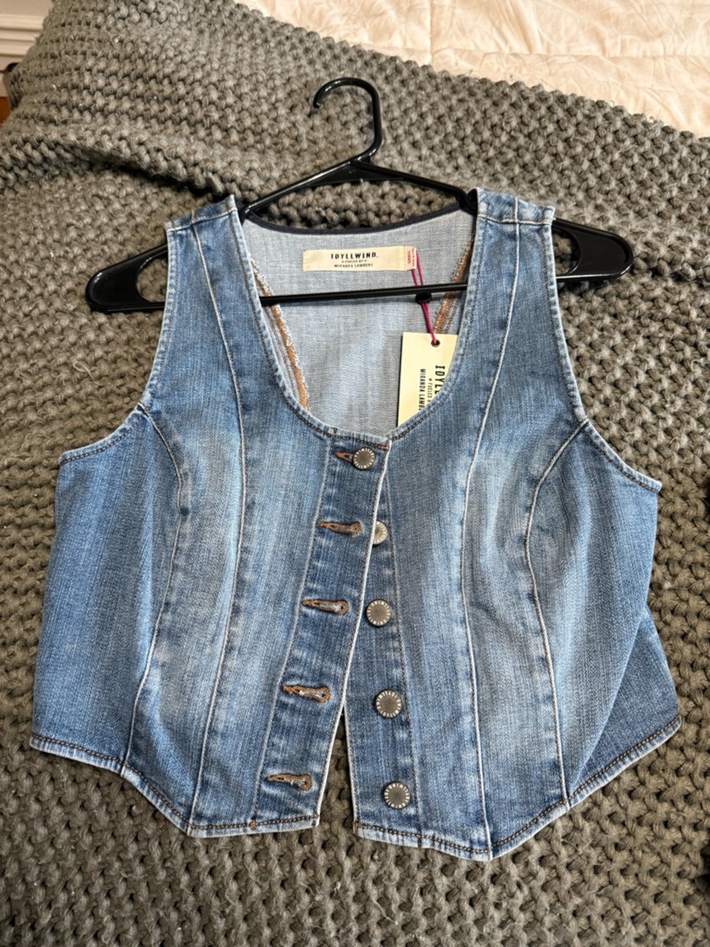 Idyllwind Blue Denim Button-Front Vest